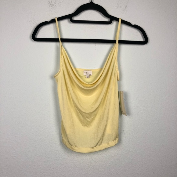 NWT Madison & Berkeley yellow cowl front cami tank top - Picture 2 of 5